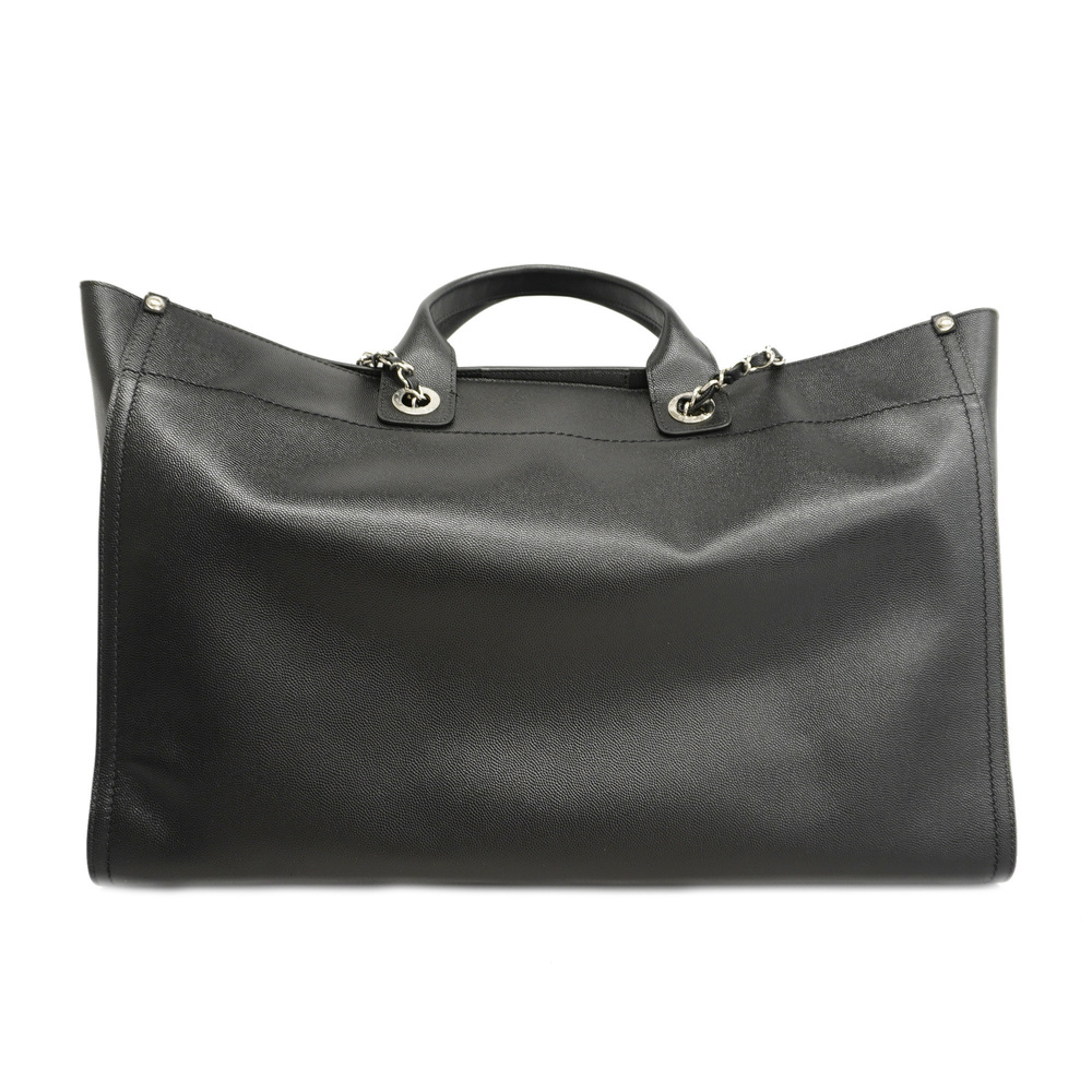 Auth Chanel Deauville 2WAY Bag Women's Leather Handbag,Shoulder Bag,Tote Bag... - Picture 9 of 9